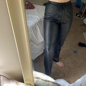 Vintage Black Leather Pants